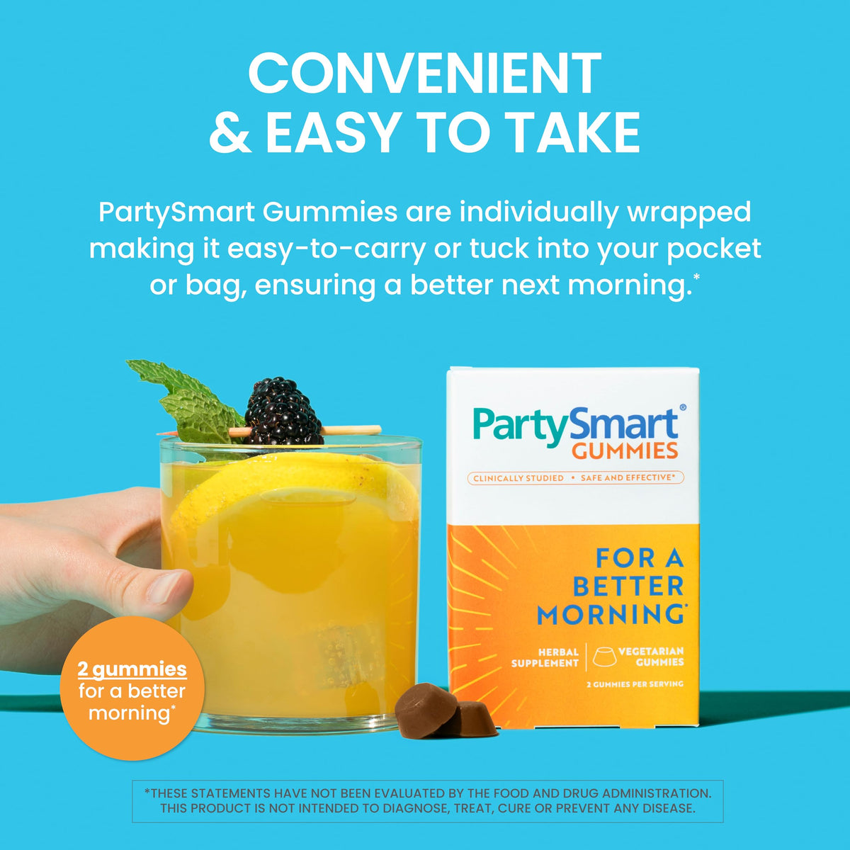 Himalaya PartySmart Gummies en mode de vie actif