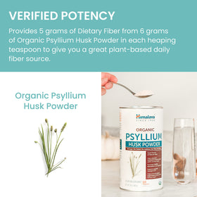Himalaya Poudre de Psyllium Bio 24 oz avec ingrédients