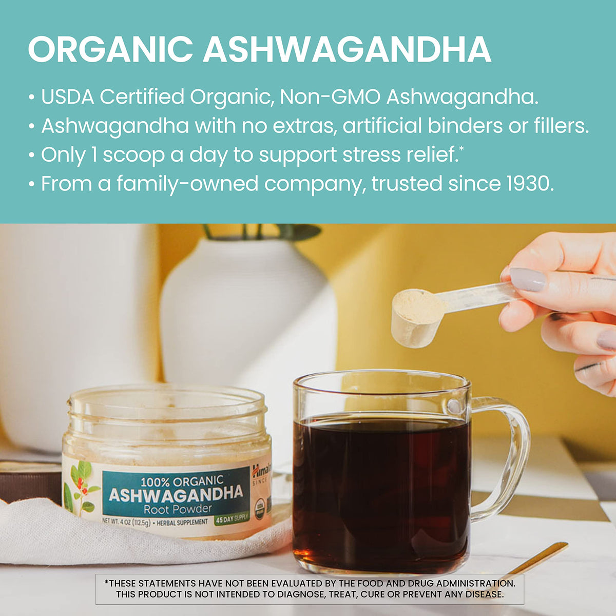 Himalaya Poudre de Racine d'Ashwagandha 181g vue de dessus