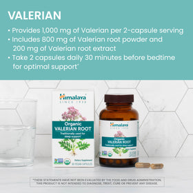 Himalaya Racine de Valériane Bio 1000 mg 60 Capsules côté