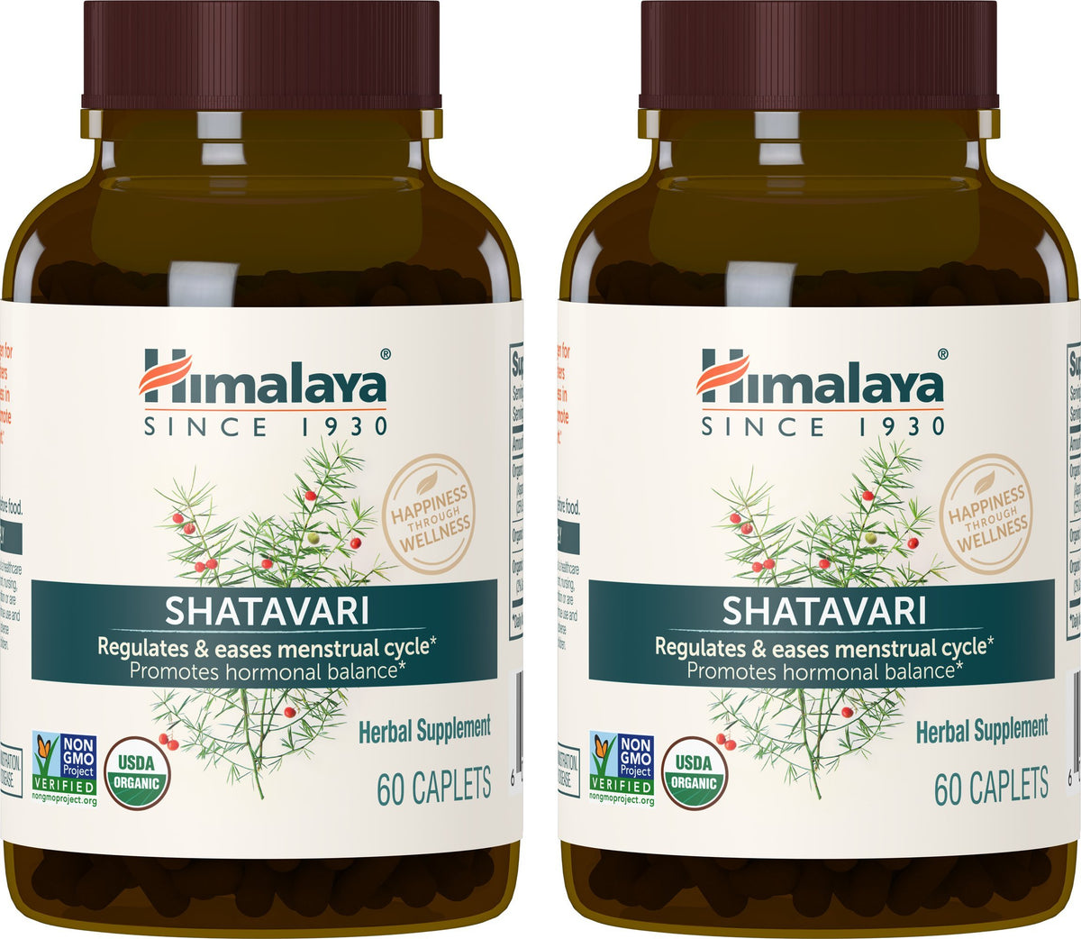 Himalaya Shatavari Capsules Bio 1300 mg, 60 comprimés, vue de face