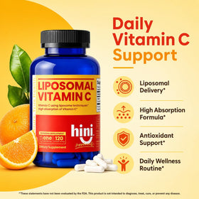 HINI Vitamine C Liposomale 500mg, vue de côté du flacon