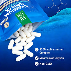HiPlus Complément Alimentaire Magnésium Complexe 1200 mg - présentation des capsules