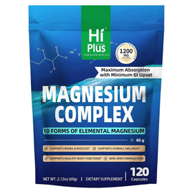 HiPlus Complément Alimentaire Magnésium Complexe 1200 mg - vue avant