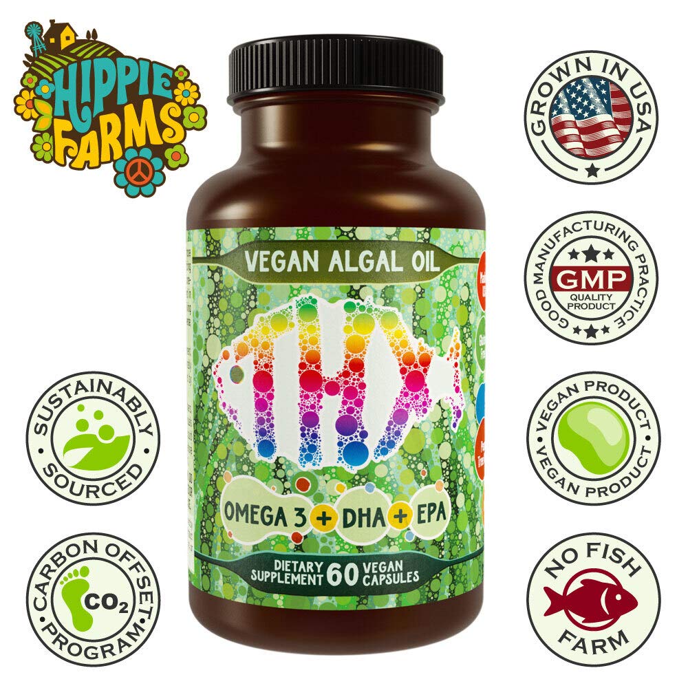 Hippie Farms Huile d'Algues Végétalienne 68g, étiquette et informations