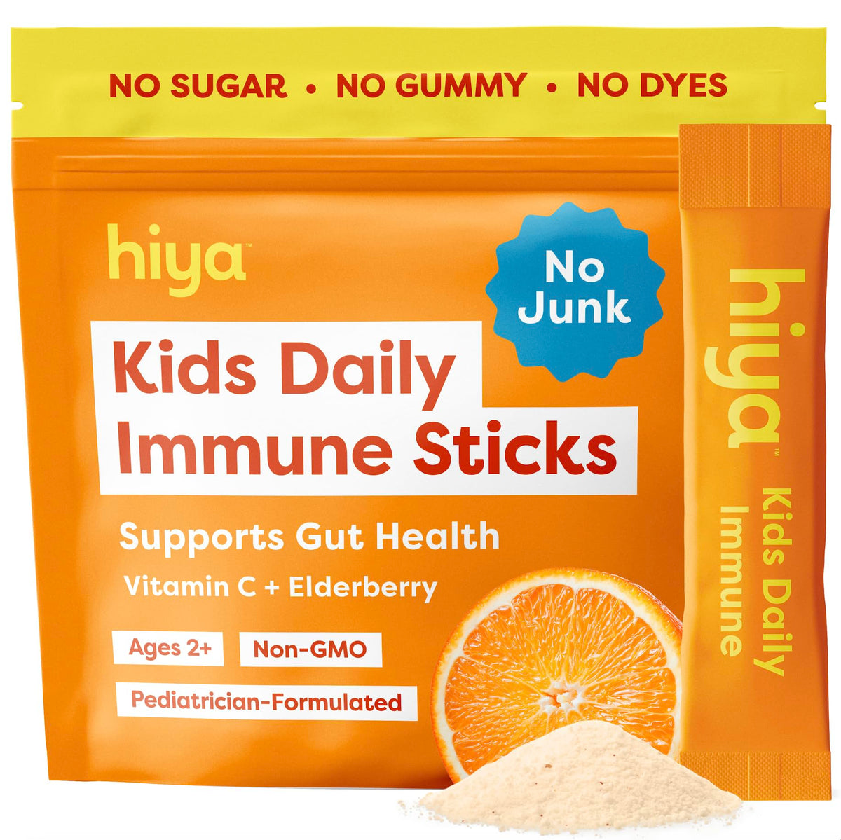 HIYA Complément Alimentaire Enfant 20 Stick Packs Orange vue de face