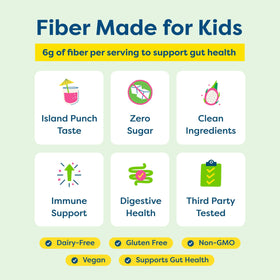 HIYA Kids Daily Fiber+ avec un sac à dos d'enfant