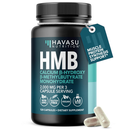 HMB HAVASU NUTRITION capsules 2000mg devant l'étiquette