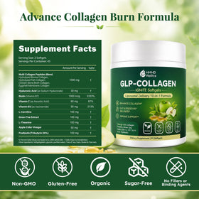 HMHDWelltra Collagène Softgels 10-en-1 avec bouteille ouverte