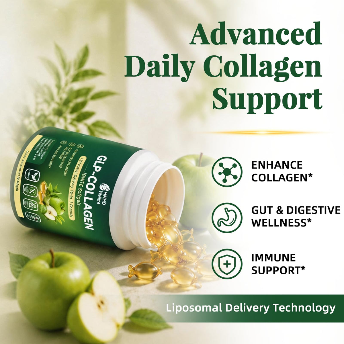 HMHDWelltra Collagène Softgels 10-en-1 ingrédients principaux