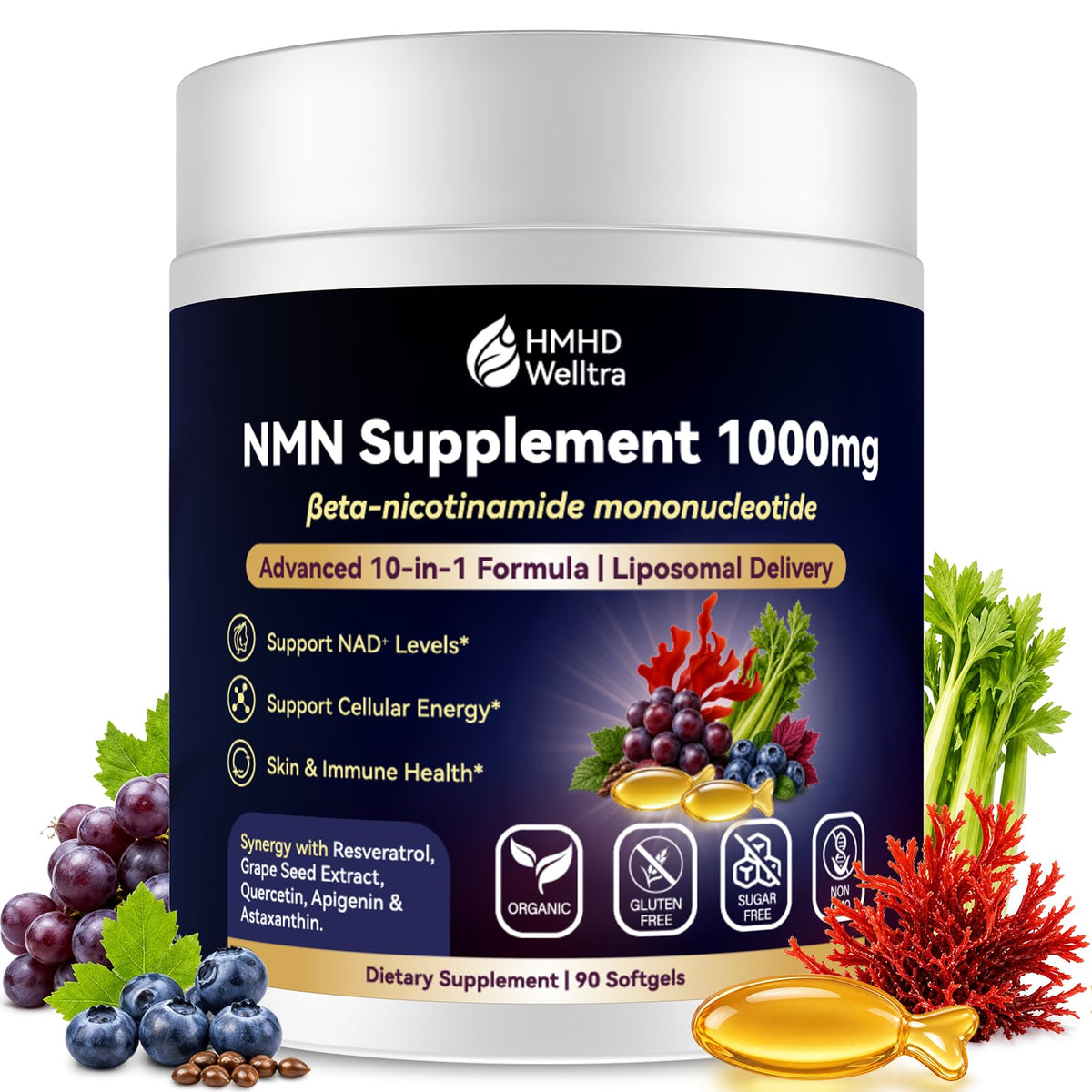 HMHDWelltra complément NMN 1000mg en gélules liposomales