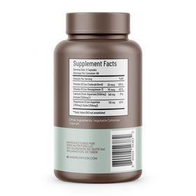 HMS Nutrition Calcium Magnésium D3 K2 120 Capsules - étiquette