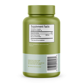 HMS Nutrition Ginseng Rouge Coréen 2000mg capsules dans une main