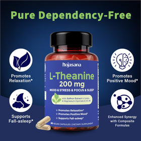HojaSana L-Theanine Complex bottle with label