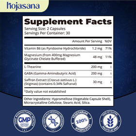 HojaSana L-Theanine Complex vegetarian capsules