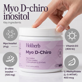 Holiherb Myo D-Chiro Inositol 40:1 Poudre 290g vue arrière