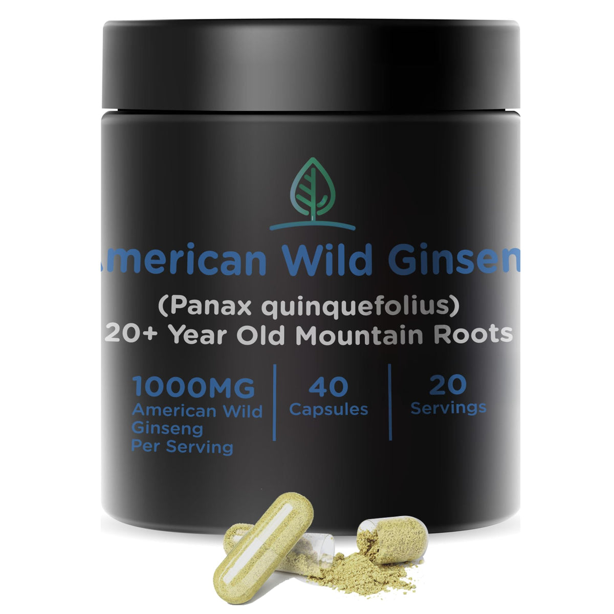 Holistic Bin Ginseng Américain Sauvage 40 capsules vue avant