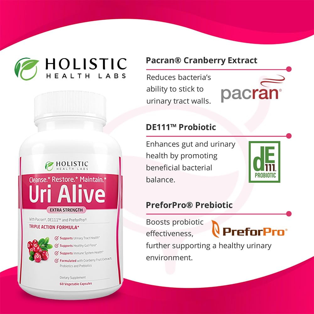 Holistic Health Labs Uri Alive 60 gélules sur une table