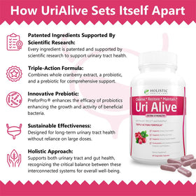 Holistic Health Labs Uri Alive comprimés avec extrait de cranberry