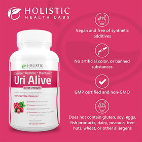 Holistic Health Labs Uri Alive comprimés vue de face