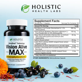 Holistic Health Labs Vision Alive Max contenant