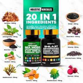 Holistic Hercules Elixer™ Bundle avec un verre d'eau