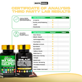 Holistic Hercules Elixer™ Bundle capsules sur une surface en bois