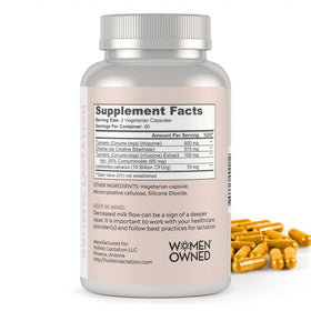 Holistic Lactation Formule de Soutien à la Lactation, arrière du flacon