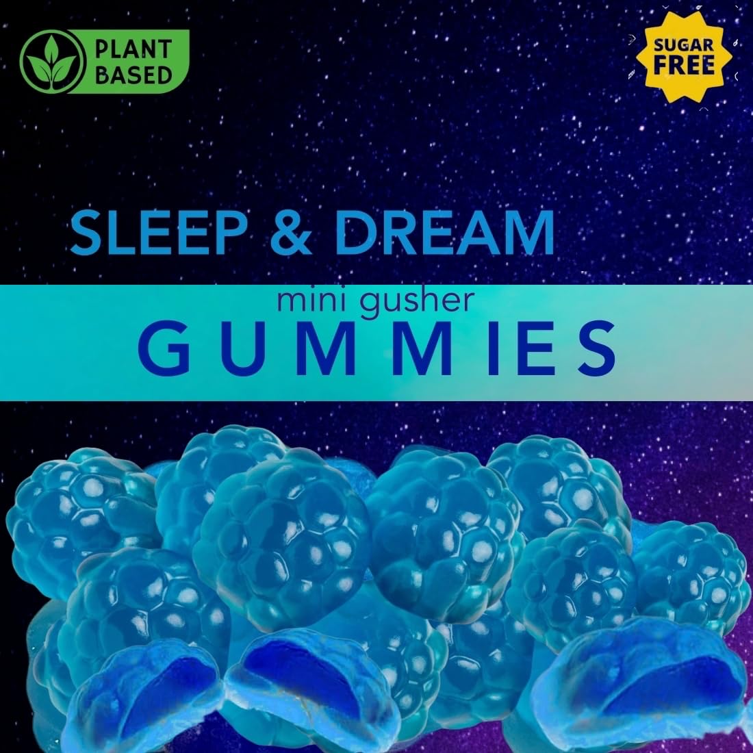 Holistic MD Gummies de Sommeil 60 ct gummies en gros plan