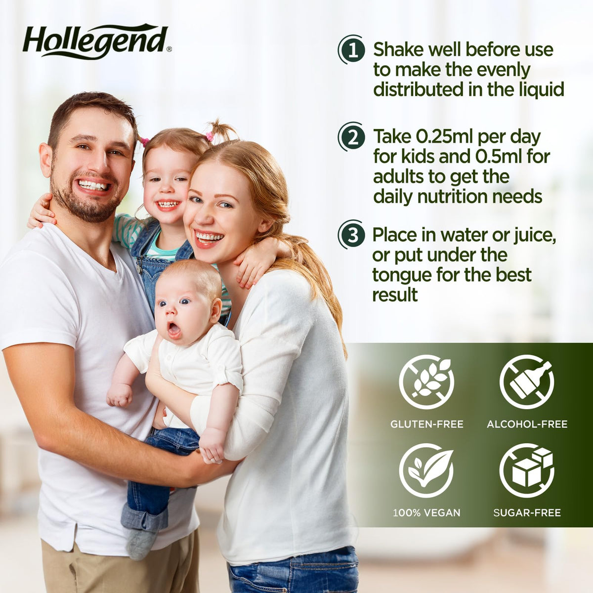 HOLLEGEND huile d'origan liposomale 60ML en usage quotidien