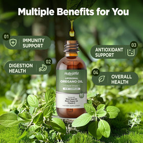 HOLLEGEND huile d'origan liposomale 60ML ingrédients sur l'étiquette