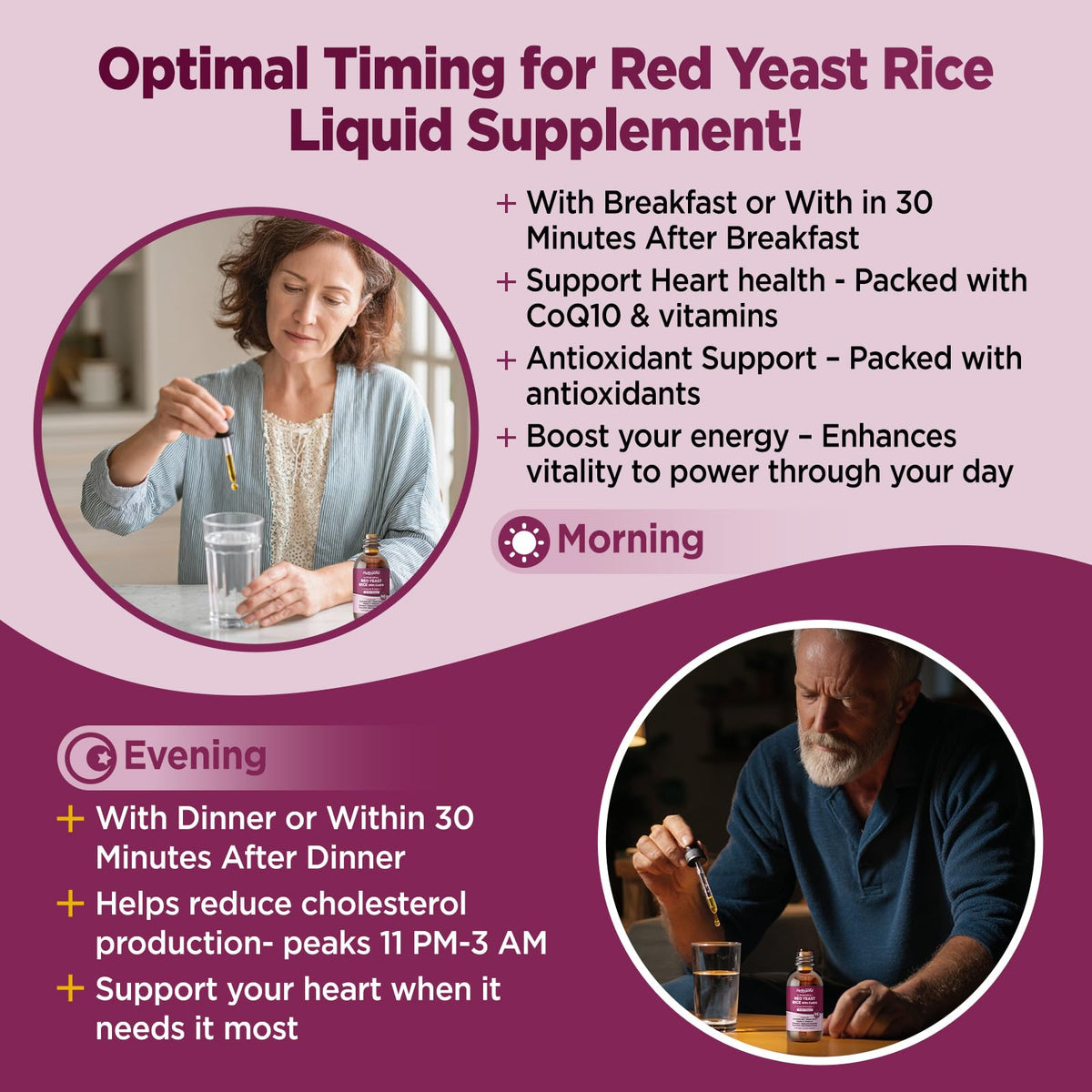 HOLLEGEND Liposomal Red Yeast Rice avec CoQ10 dans un verre d'eau