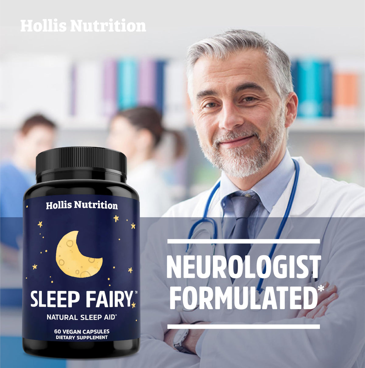 Hollis Nutrition Sleep Fairy ingrédients sur l'emballage