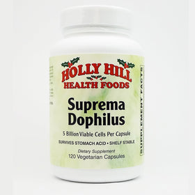 Holly Hill Health Foods Suprema Dophilus 120 capsules végétariennes, vue de face