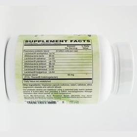 Holly Hill Health Foods Suprema Dophilus flacon de 120 capsules, vue arrière