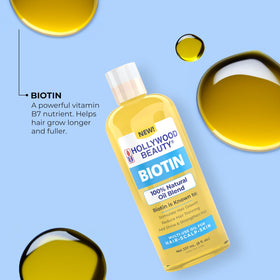 Hollywood Beauty Huile de Biotine 240 ml bouteille avec étiquette