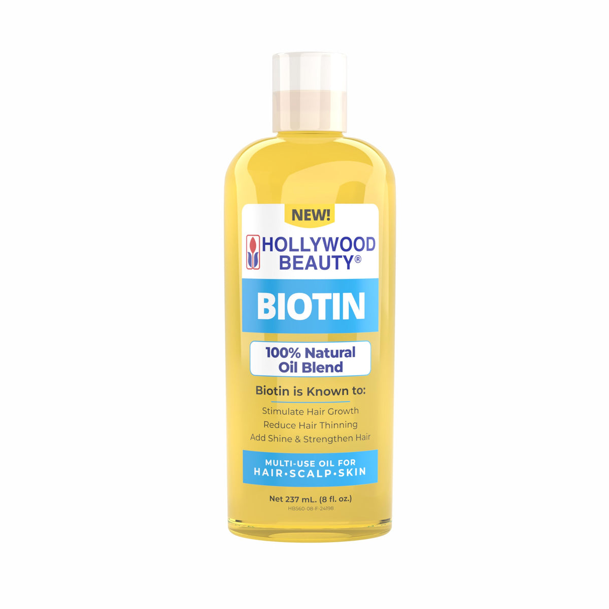 Hollywood Beauty Huile de Biotine 240 ml vue avant