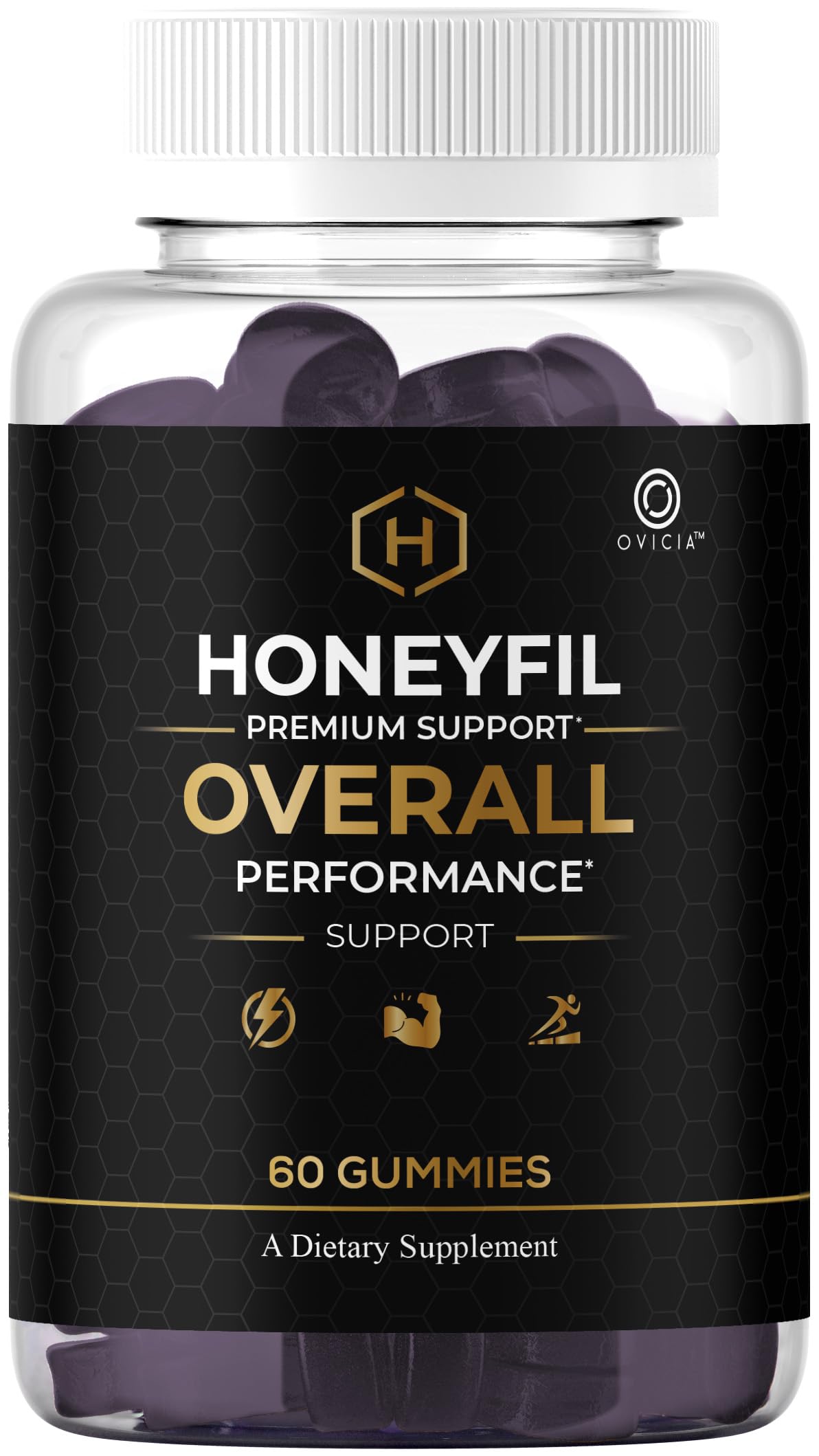 Honeyfil Gummies d'OVICIA, 60 gommes dans l'emballage