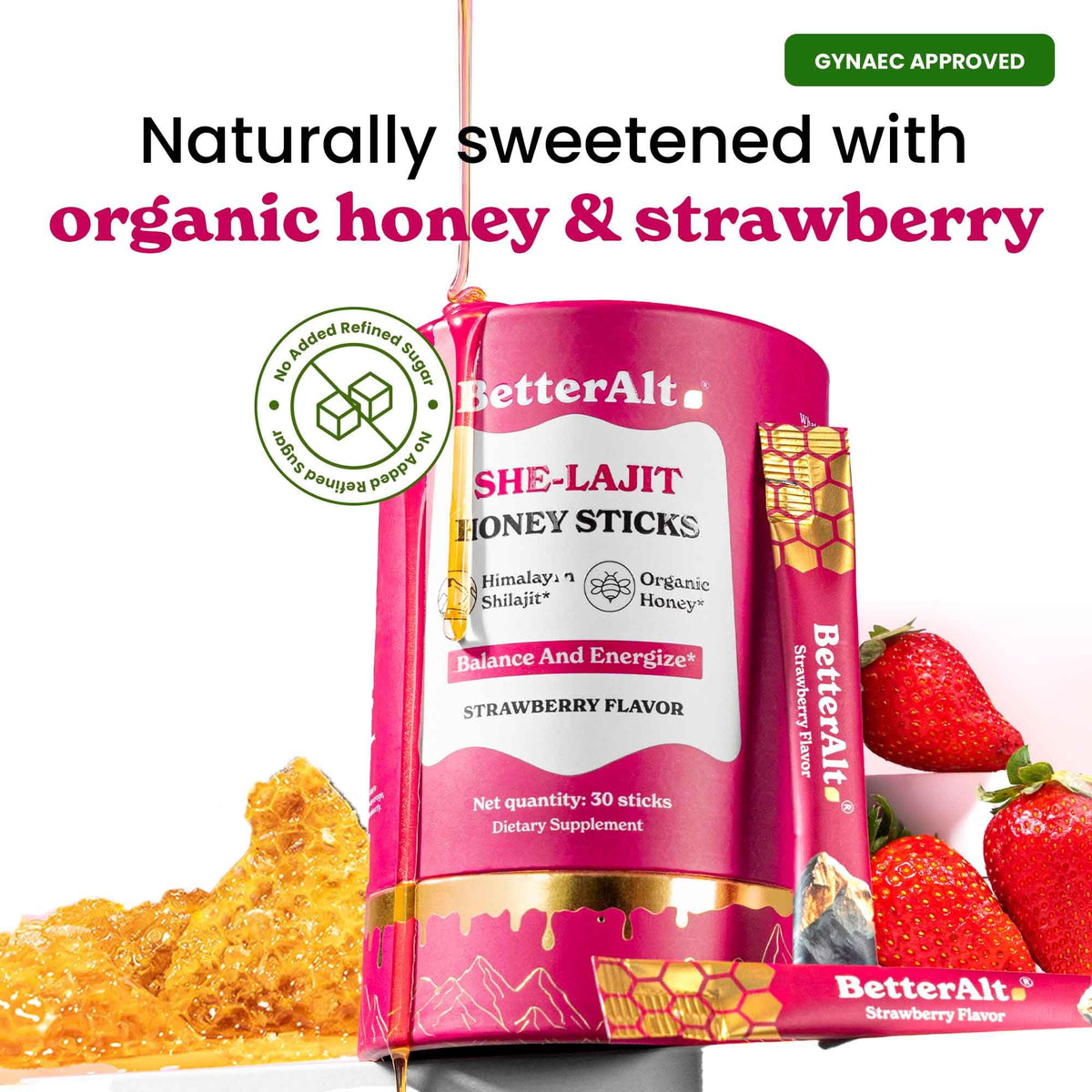 Honeysticks au Shilajit, format pratique pour le voyage