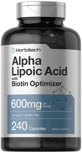 Horbäach Acide Alpha Lipoïque 600mg 240 Capsules vue avant