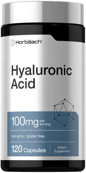 Horbäach Acide Hyaluronique 100mg 120 Capsules - vue de face