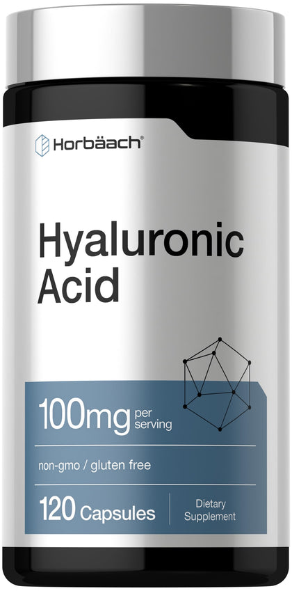 Horbäach Acide Hyaluronique 100mg 120 Capsules - vue de face