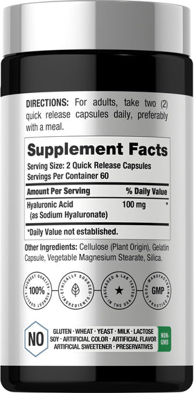 Horbäach Acide Hyaluronique 100mg - détail des capsules