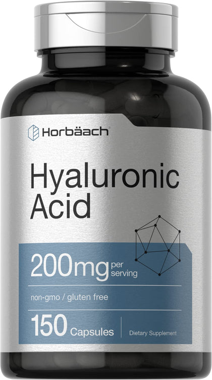 Horbäach Acide Hyaluronique 200 mg 150 Capsules vue de face