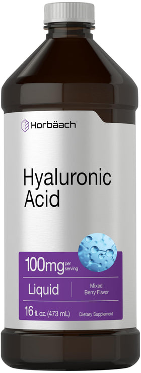 Horbäach Acide Hyaluronique Liquide 100 mg 16 oz avant