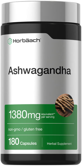 Horbäach Ashwagandha 180 capsules vue de face