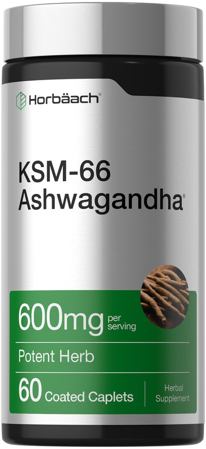 Horbäach Ashwagandha KSM-66 60 comprimés végétaux, vue avant