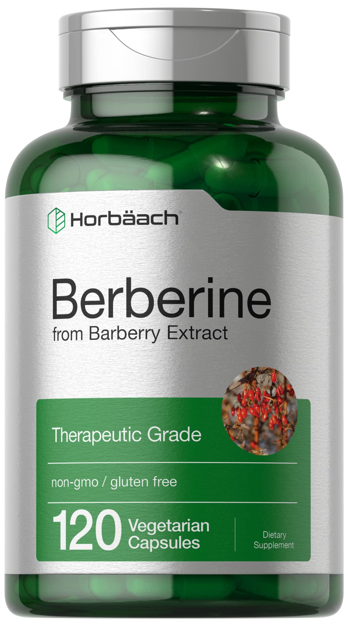Horbäach Berbérine HCL 500mg 120 Capsules vue avant
