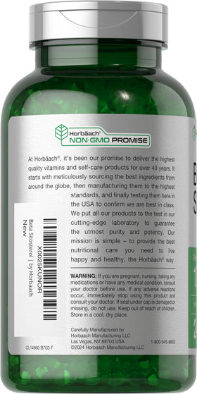 Horbäach Beta Sitosterol 1200mg capsules nutrition facts