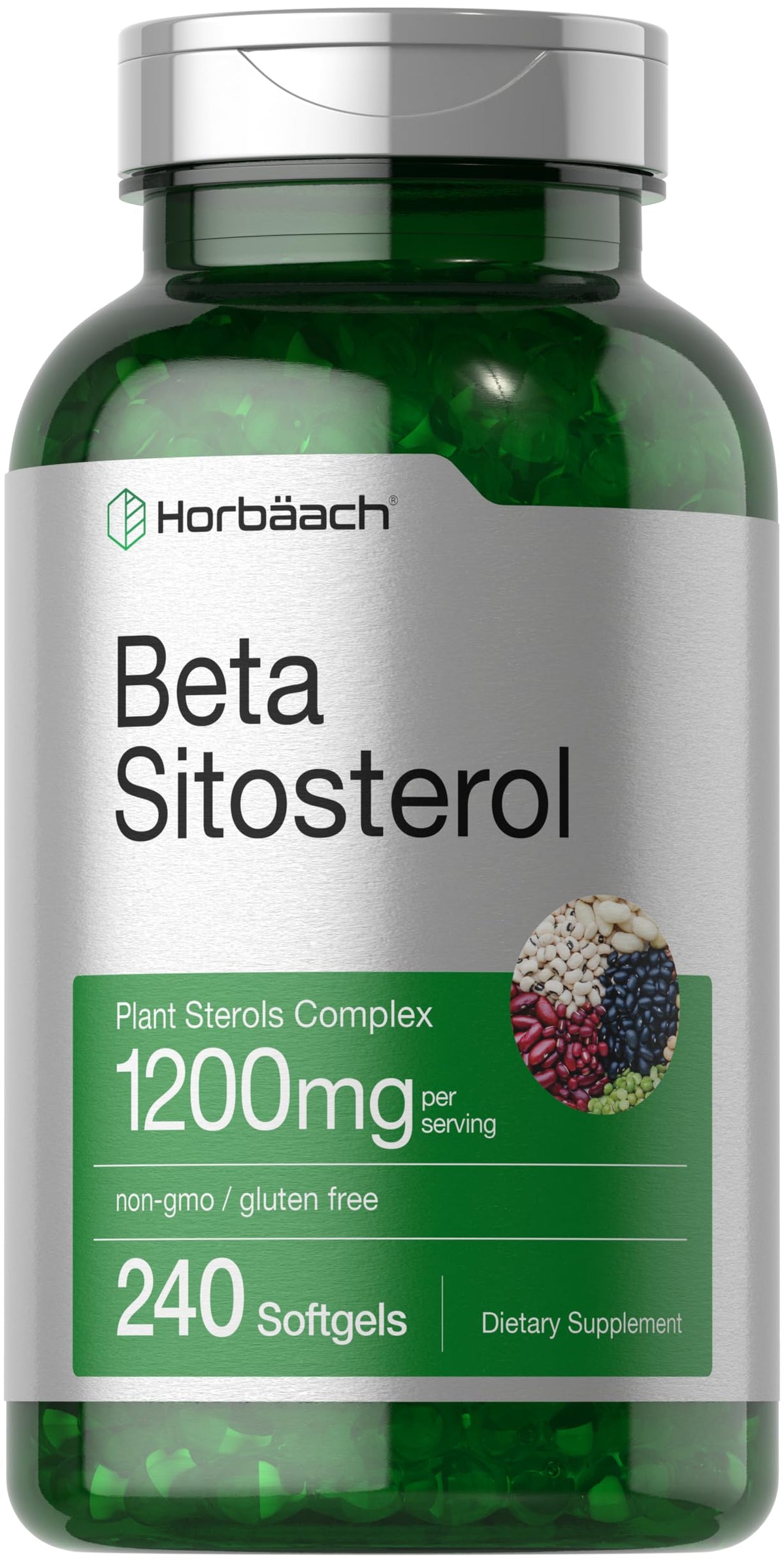 Horbäach Beta Sitosterol 1200mg capsules softgel front view